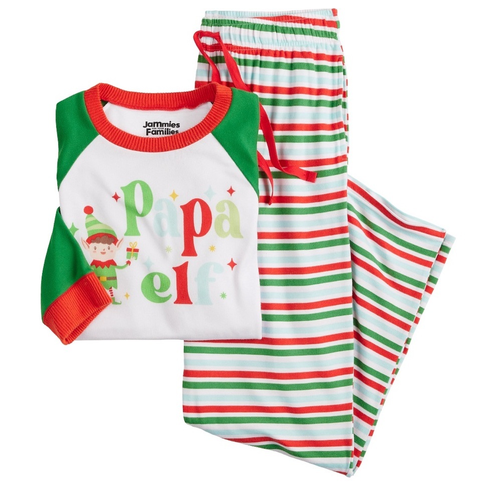 Brand New Men's Papa Elf Top & Bottoms Pajama Set by Cuddl Duds, Size Medium NWT - Picture 3 of 4